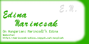 edina marincsak business card